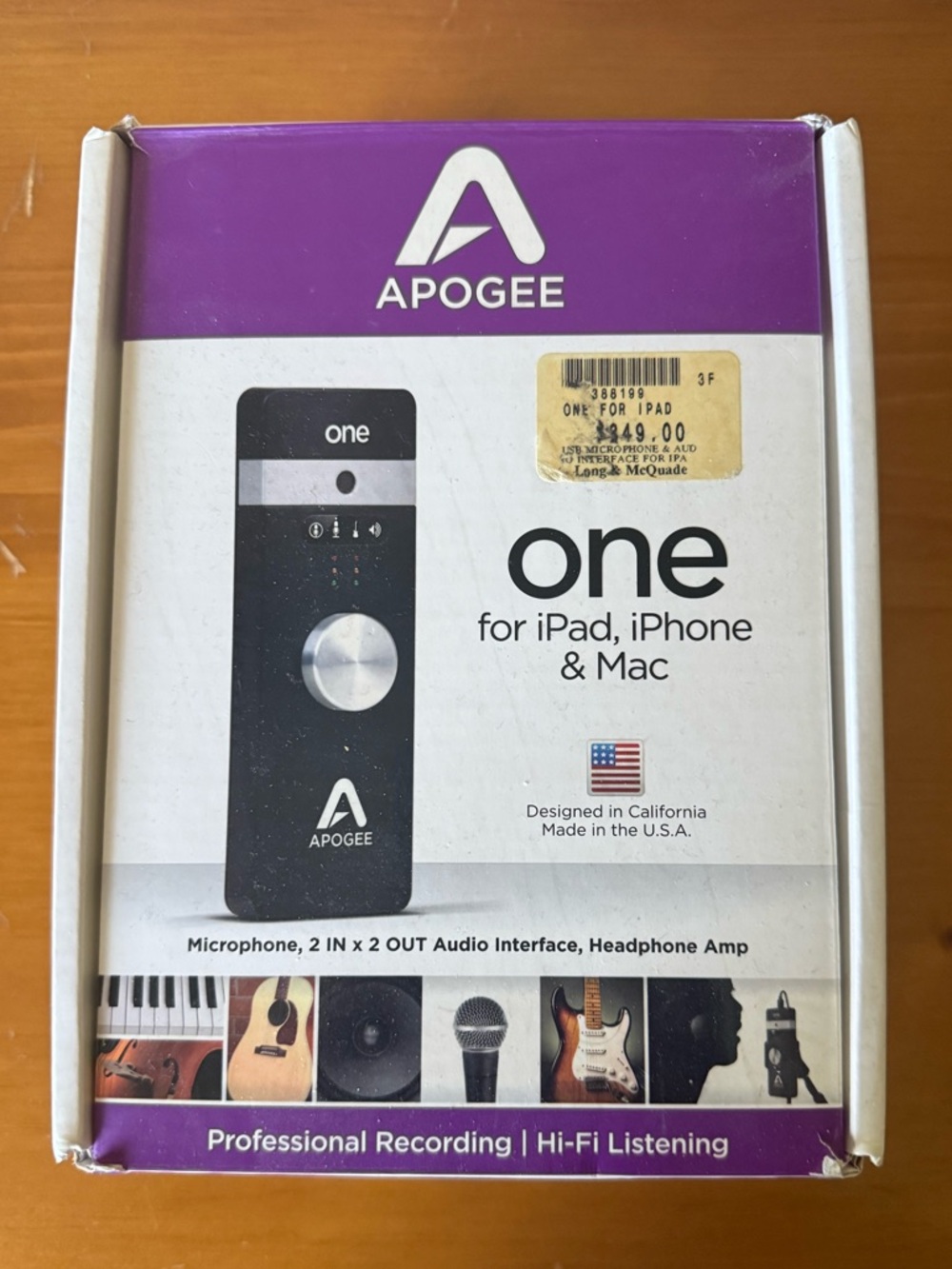 Apogee One Audio Interface for iPad iPhone & Mac